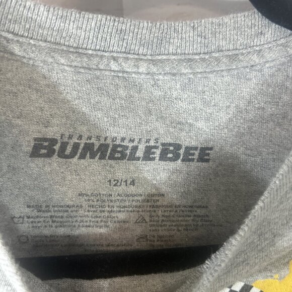 Bumblebee Transformers Boys 12/14 Energon Engines Yellow Rebel Racing T-shirt - Picture 4 of 7